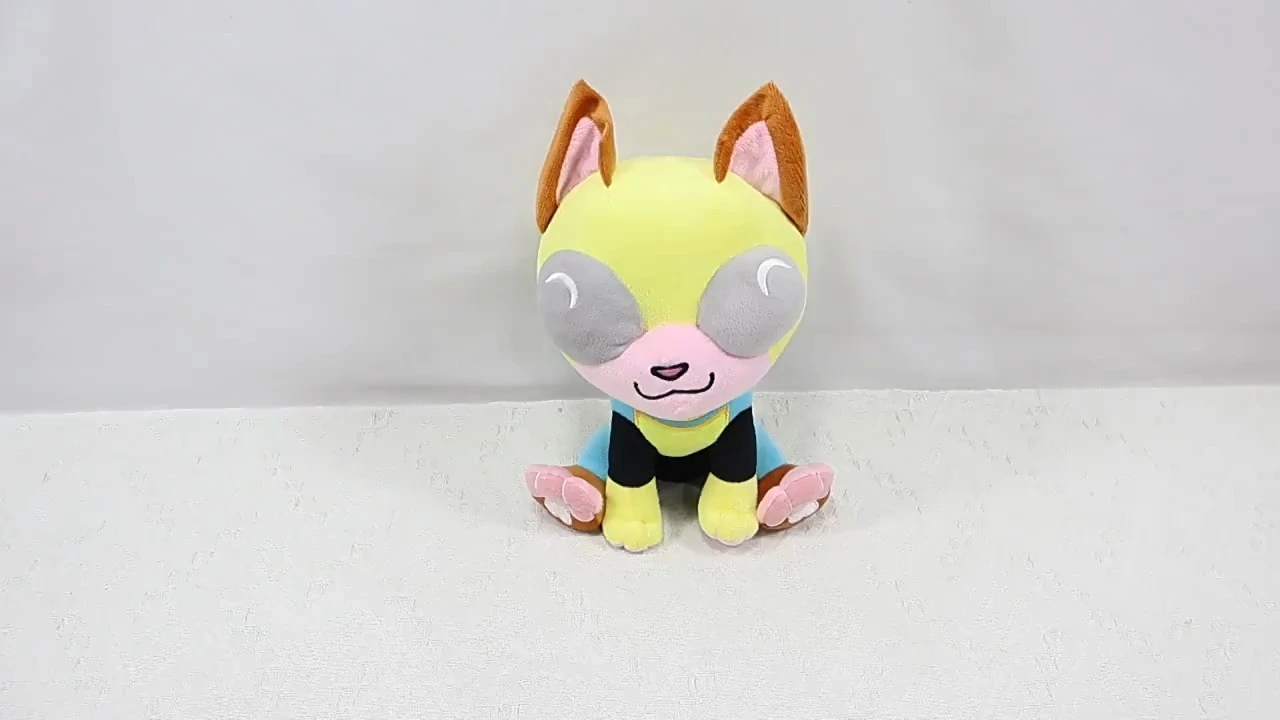 Мягкая игрушка-кошка-инопланетянин, 26 см, милое желтое существо. 1