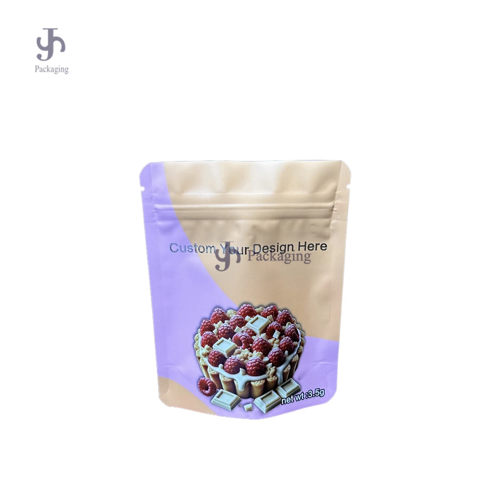 Personalized 3.5g Stand-Up Mylar Bags with Custom Design - Reusable & Tear-Resistant 1