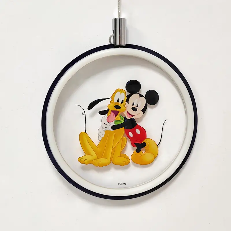 Disney Mickey & Pluto Kids Pendant Light, 18cm Dimmable Soft LED Ceiling Lamp, Official Licensed IP Night Light for Bedroom 1
