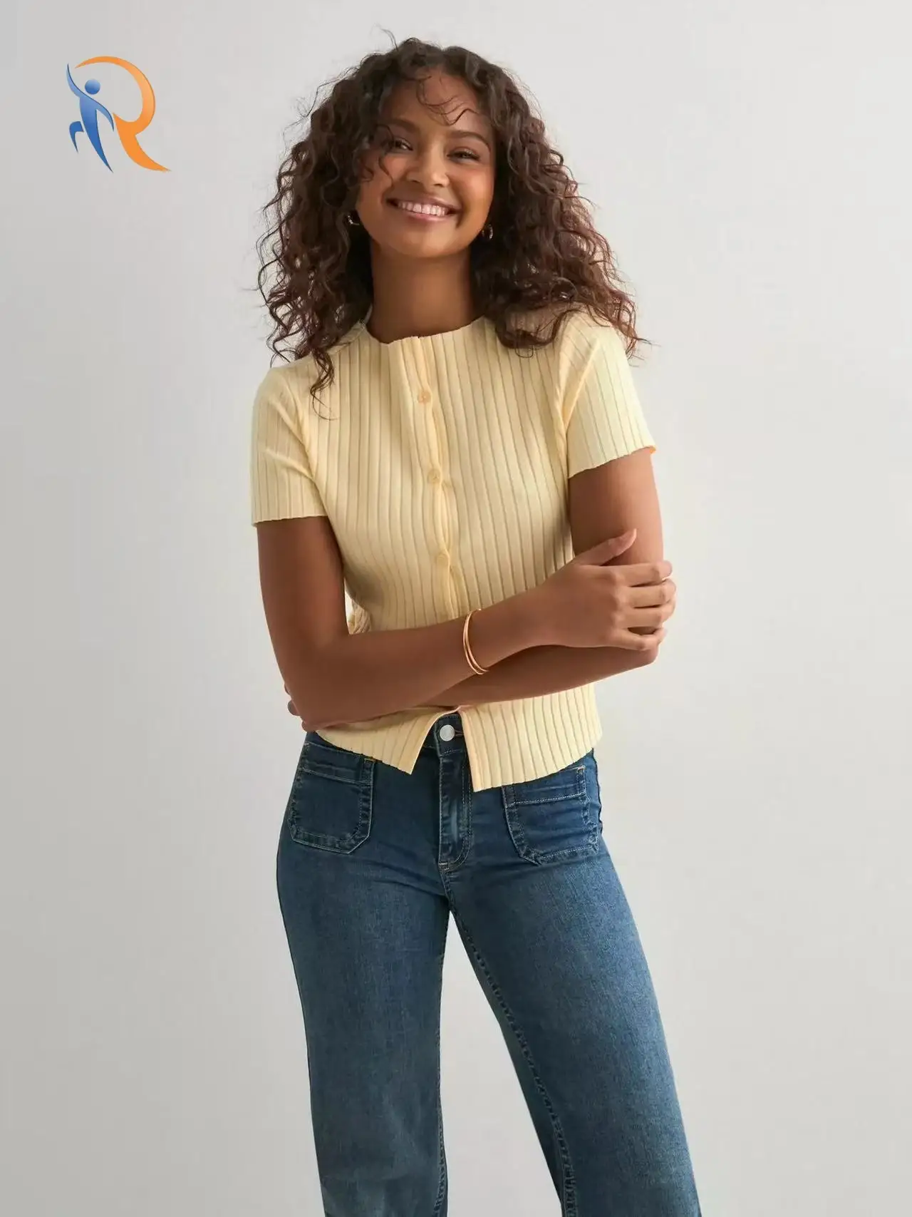 Simple Short Sleeve Cardigan with Button for Elegant Fit 1