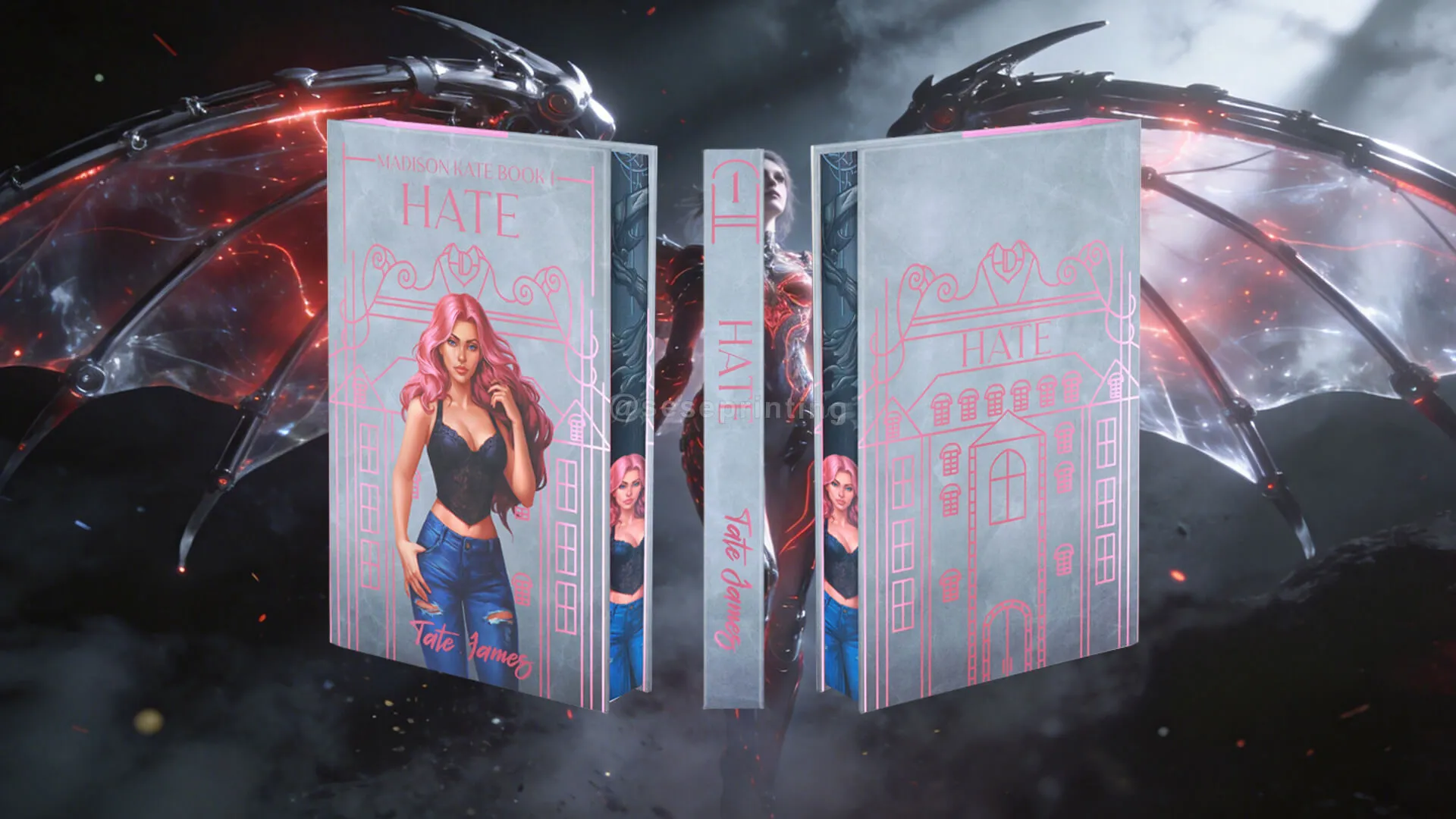 Hardcovers with Sprayed Edges and Spot UV on the Cover, Dust Jacket, Illustration Endpapers 1