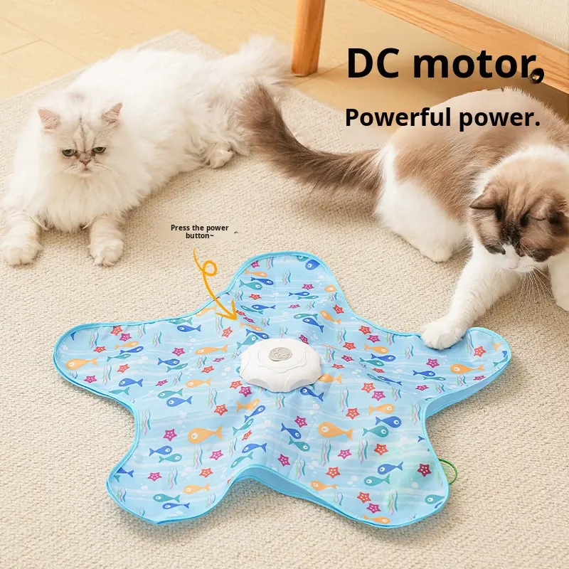ROADREIGN - Juguete eléctrico interactivo para gatos | Juguete con plumas móviles para el autoentretenimiento de gatos de interior 4