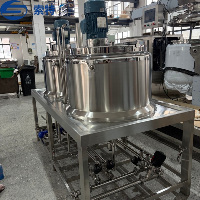 High Shear Vacuum Homogenizing Emulsifying Tank for Cosmetic Cream 7