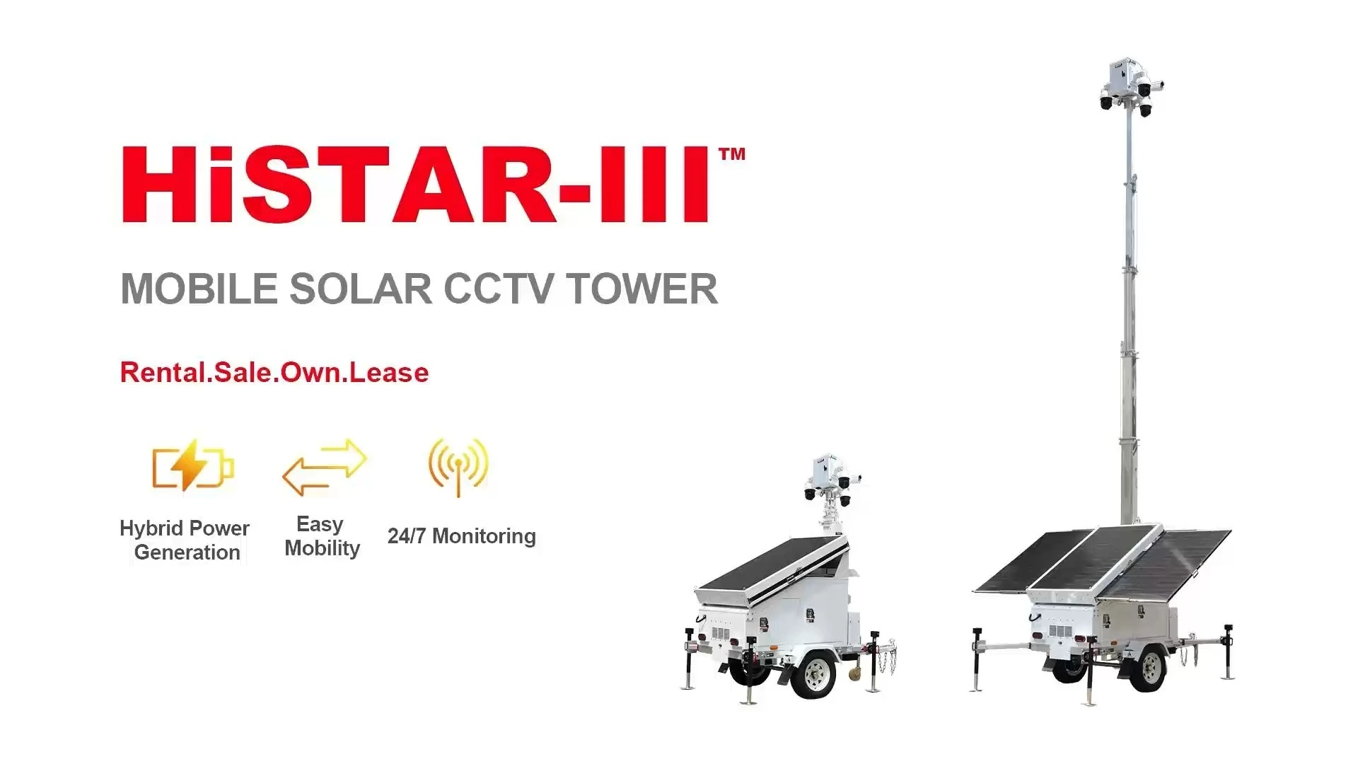 Mobile CCTV Trailer with Backup generator 1