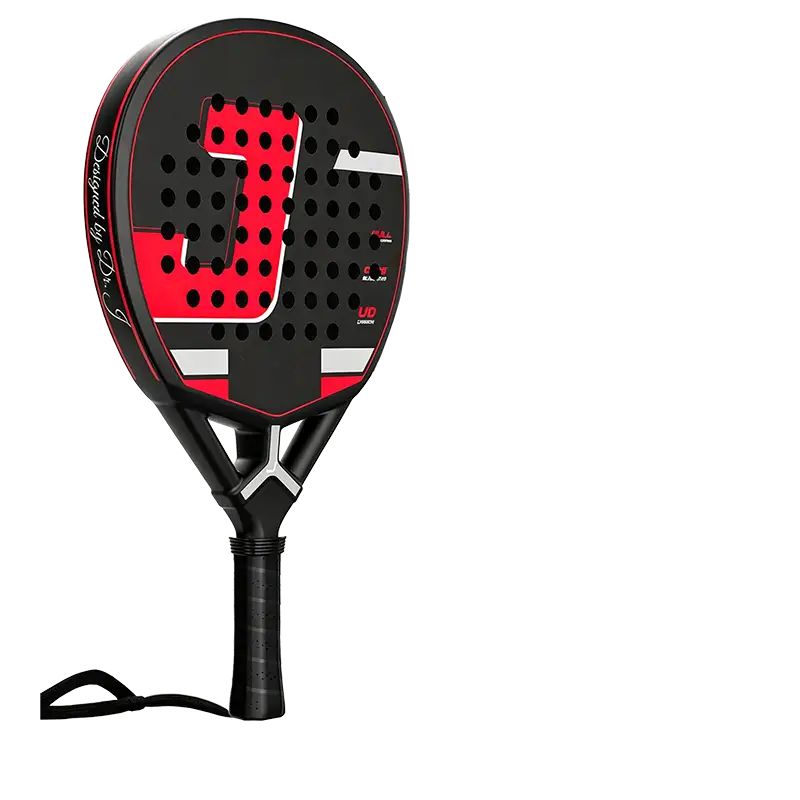 pala-de-padel-de-fibra-de-carbono-lemp-sports-premium-rojo-negro-diseño-equilibrado