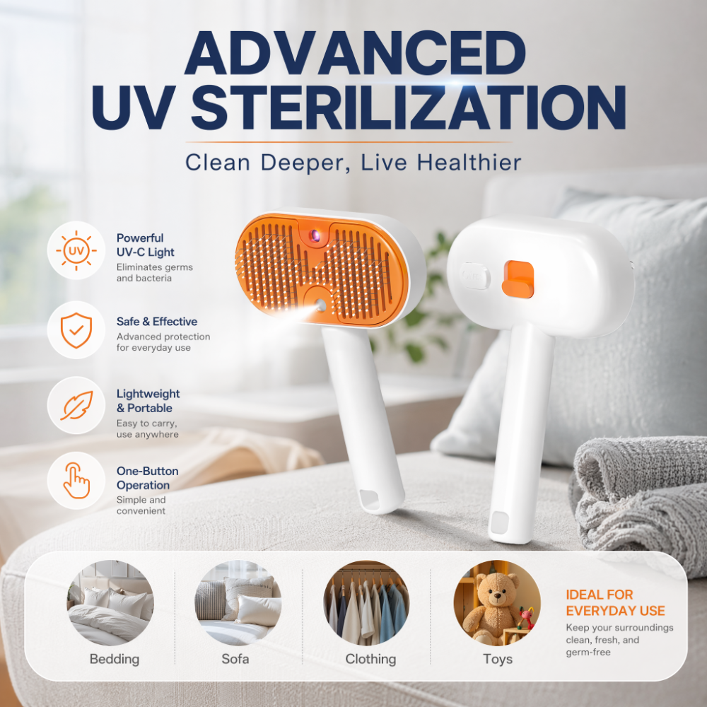 Roadreign 3-in-1 UV-desinfecterende huisdierenborstel – De ultieme verzorgings- en massageoplossing 2