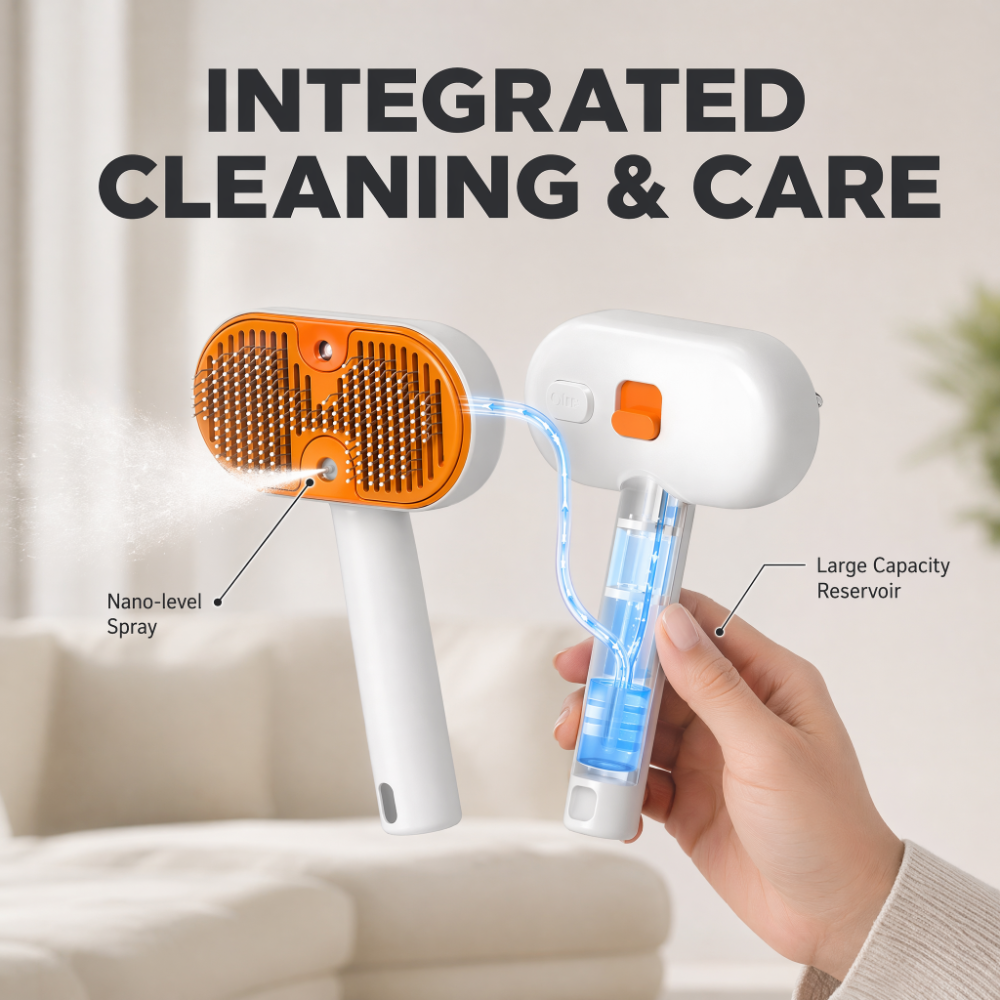 Roadreign 3-in-1 UV-desinfecterende huisdierenborstel – De ultieme verzorgings- en massageoplossing 3