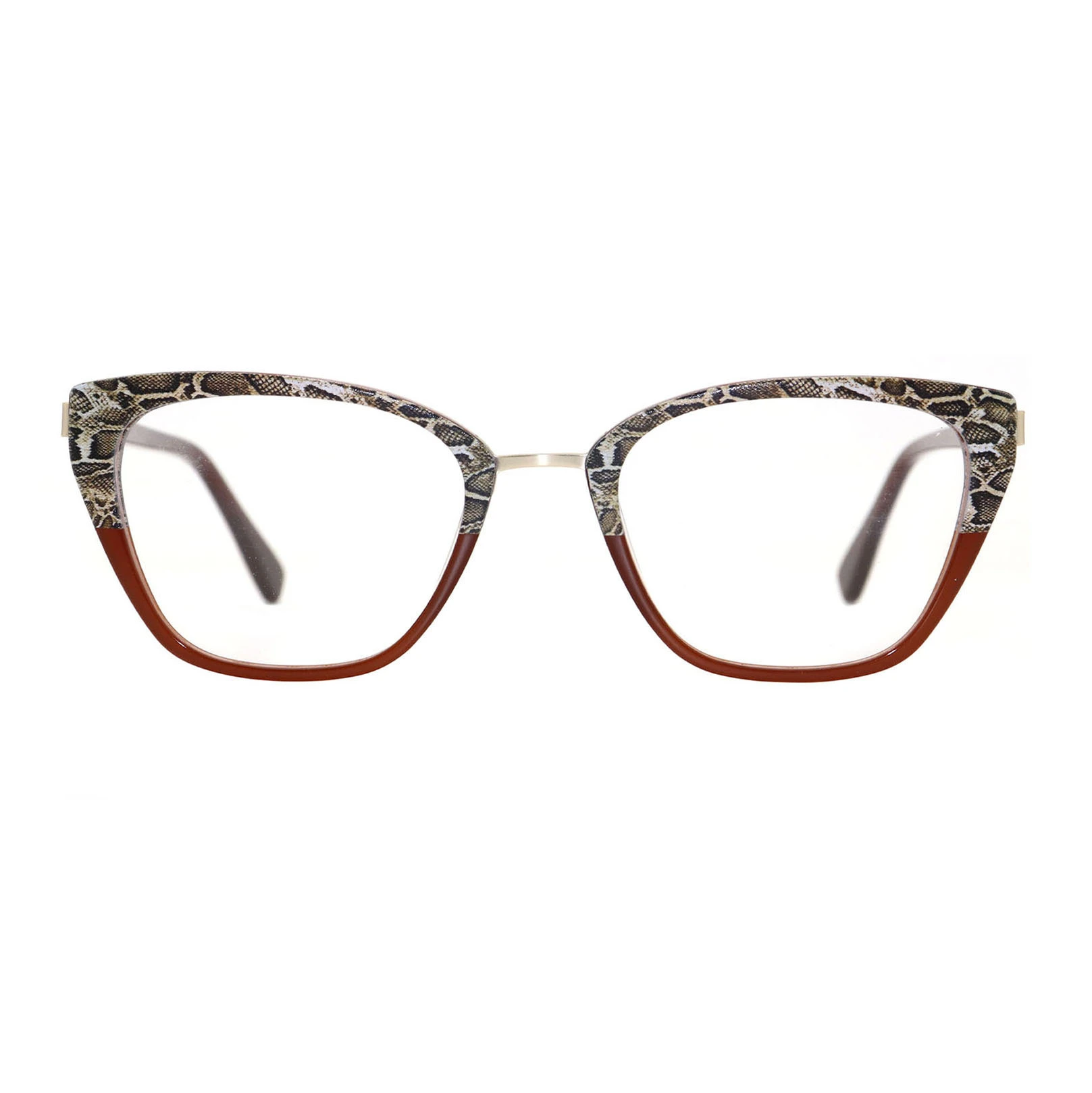 Fashion Snake Pattern Blue Light Glasses with Acetate Frame for Women JAD30896JY 1