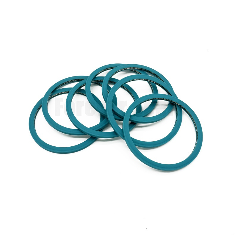 Sello energizado de resorte de PTFE azul modificado de sección transversal interna 4
