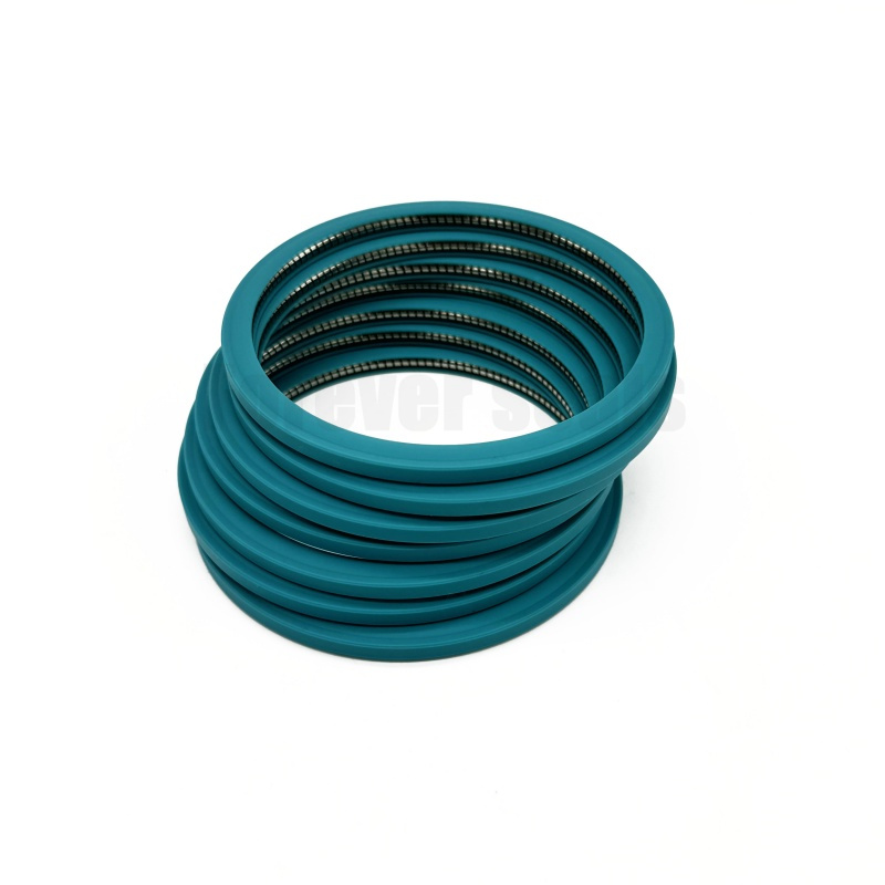 Sello energizado de resorte de PTFE azul modificado de sección transversal interna 5