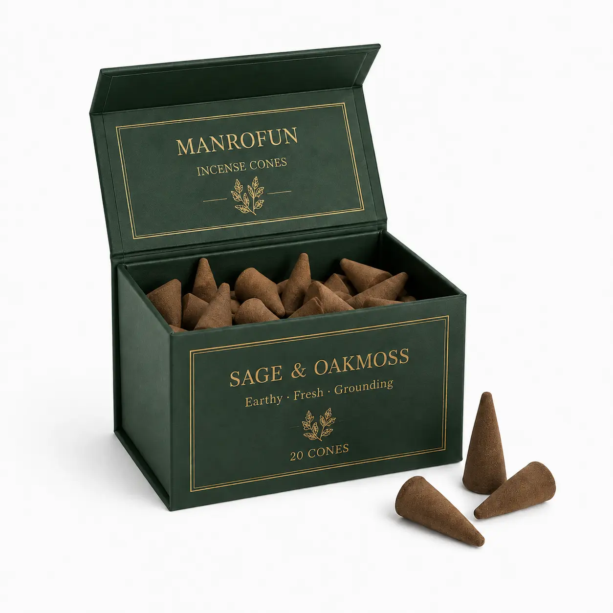 Hinged Gift Box Incense Cone Set for Private Label Home Fragrance 1