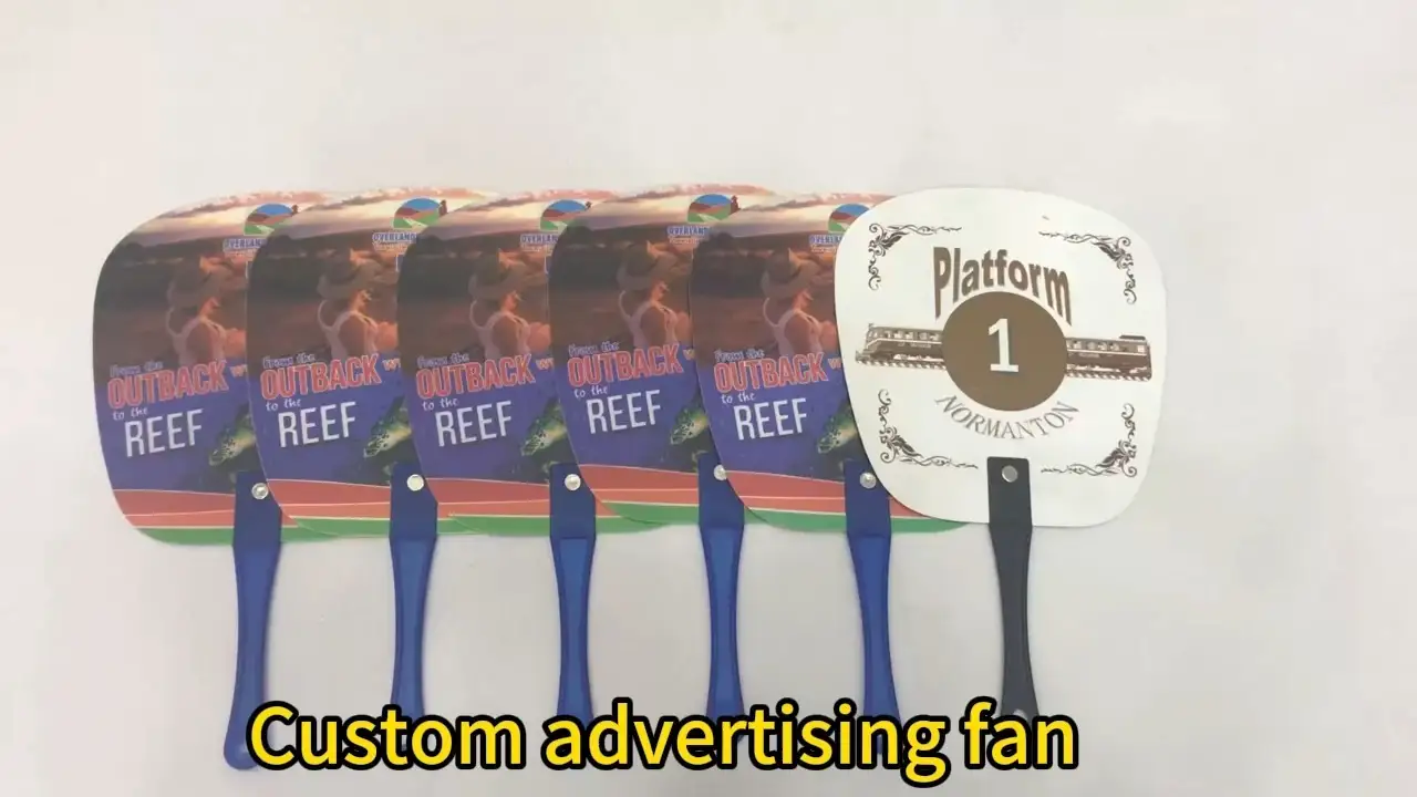 Abanico de mano publicitario personalizado, ventilador plegable promocional 1