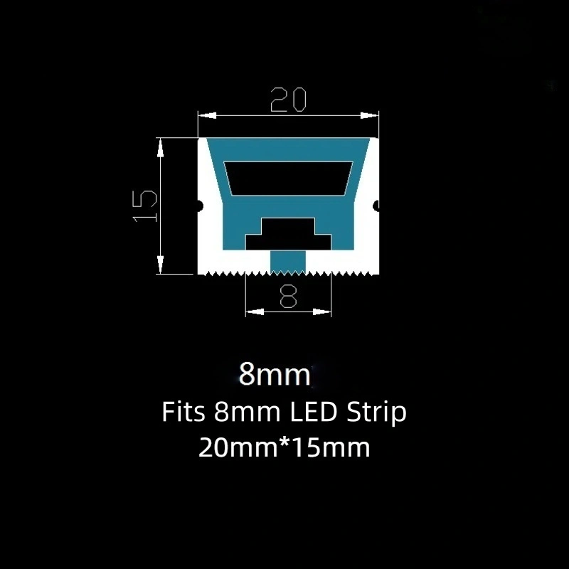 Tubo de neón LED flexible, grueso, con luz pasante en la parte frontal y lateral, para iluminación comercial interior y exterior, modelo HTD-SLC2015-45 (2015). 1