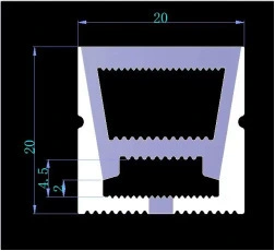 Tubo de neón LED flexible 2020, nuevos estilos de grosor medio y lado antiguo totalmente negro, resistente al agua y al amarilleamiento para iluminación comercial interior y exterior HTD-SLC2020-48 1