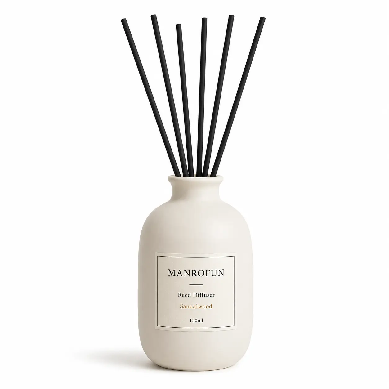 Soft Matte Ceramic Reed Diffuser Bottle for Natural Room Fragrance 1