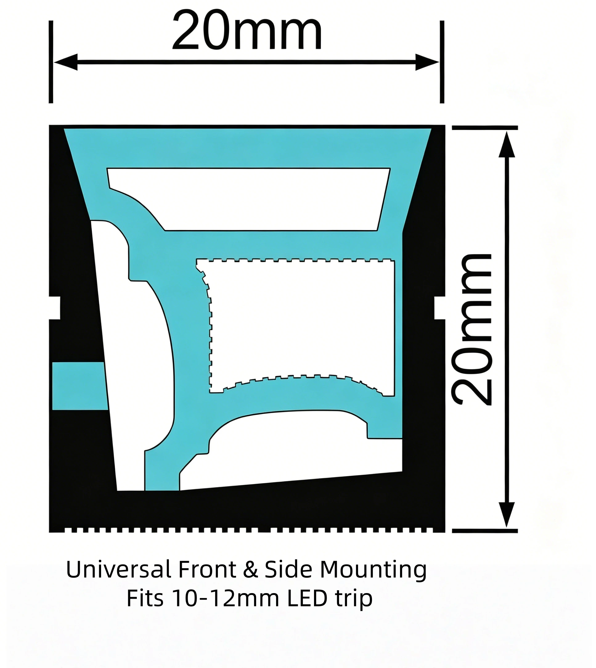 Funda flexible de neón LED 2020, tipo universal frontal y lateral, de silicona flexible e impermeable para decoración comercial en interiores y exteriores HTD-SLC2020-81 1