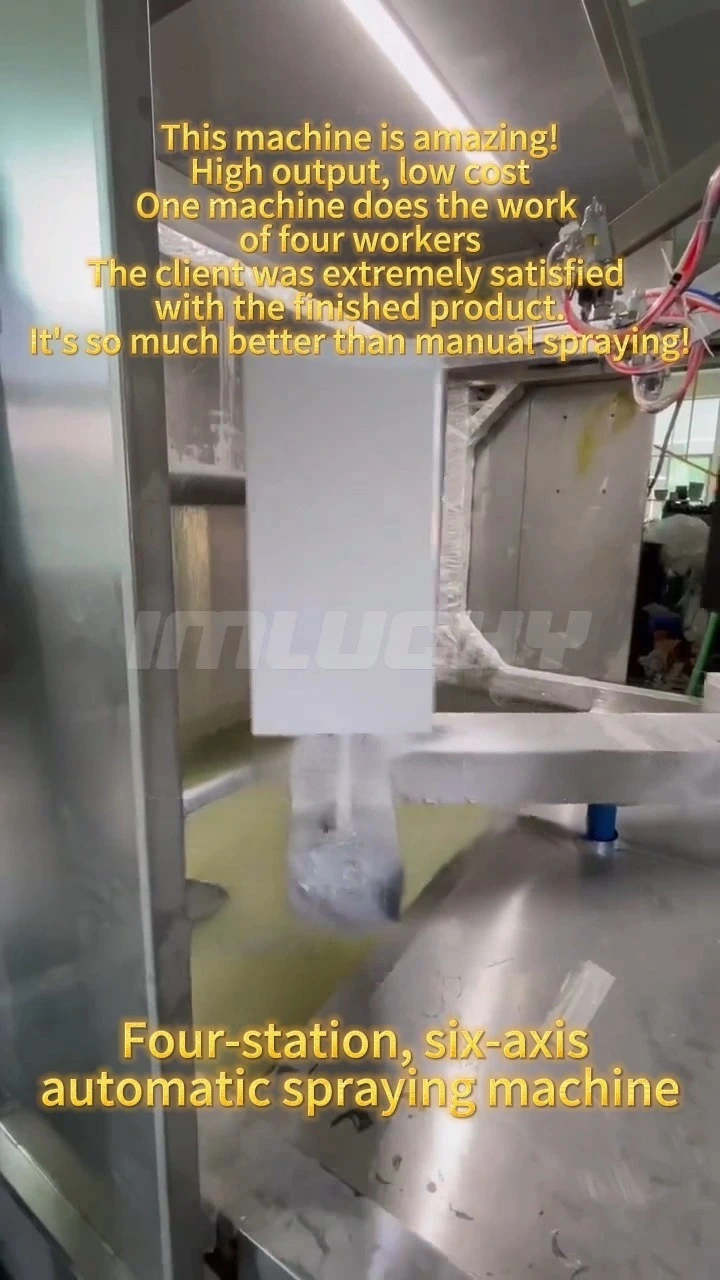 Hình ảnh thực tế máy phun tự động 6 trục phun chậu hoa