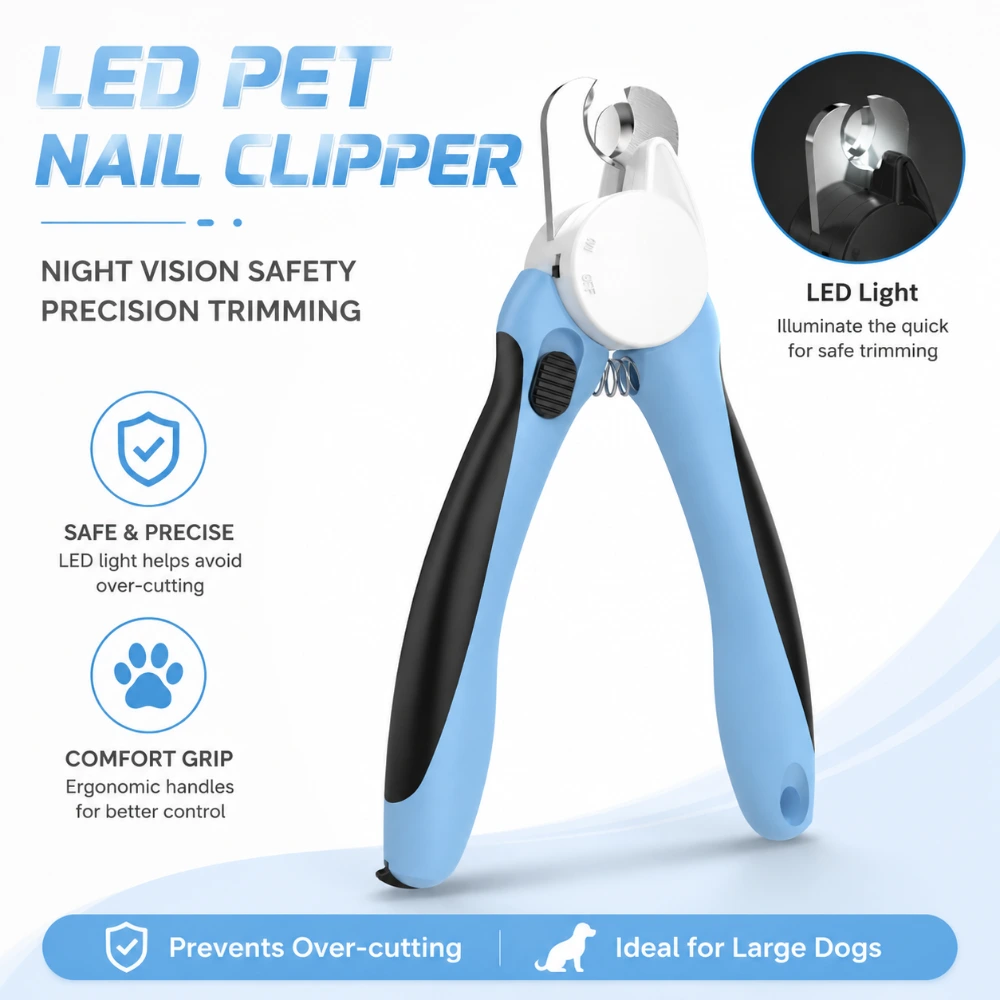 Coupe-ongles Roadreign anti-stress pour animaux de compagnie – Tondeuse professionnelle avec protection anti-coupe excessive 1