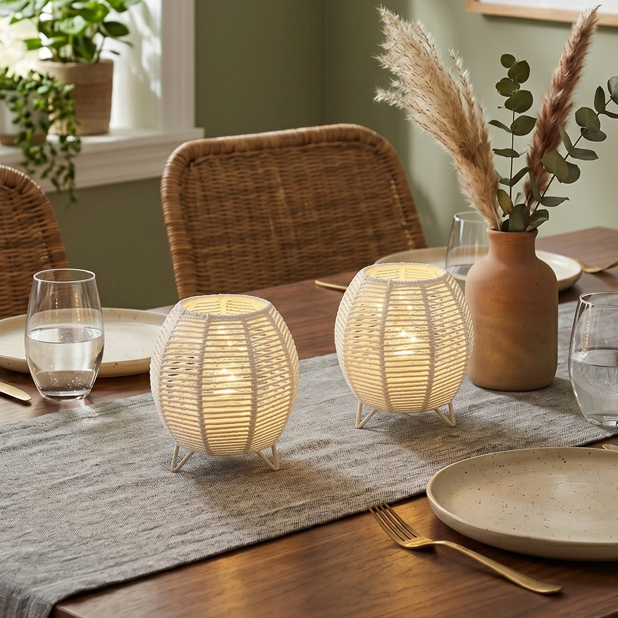 Lámpara de pilas inalámbrica estilo boho 1