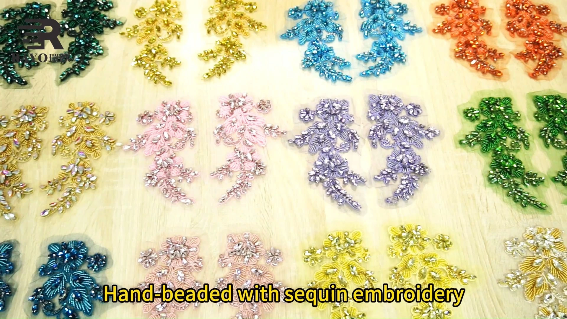 New Design Luxury 30+ Colors Rhinestone Full Body Handmade Wedding Lace Crystal Bodice Patch Applique Rhinestone for Dress 1