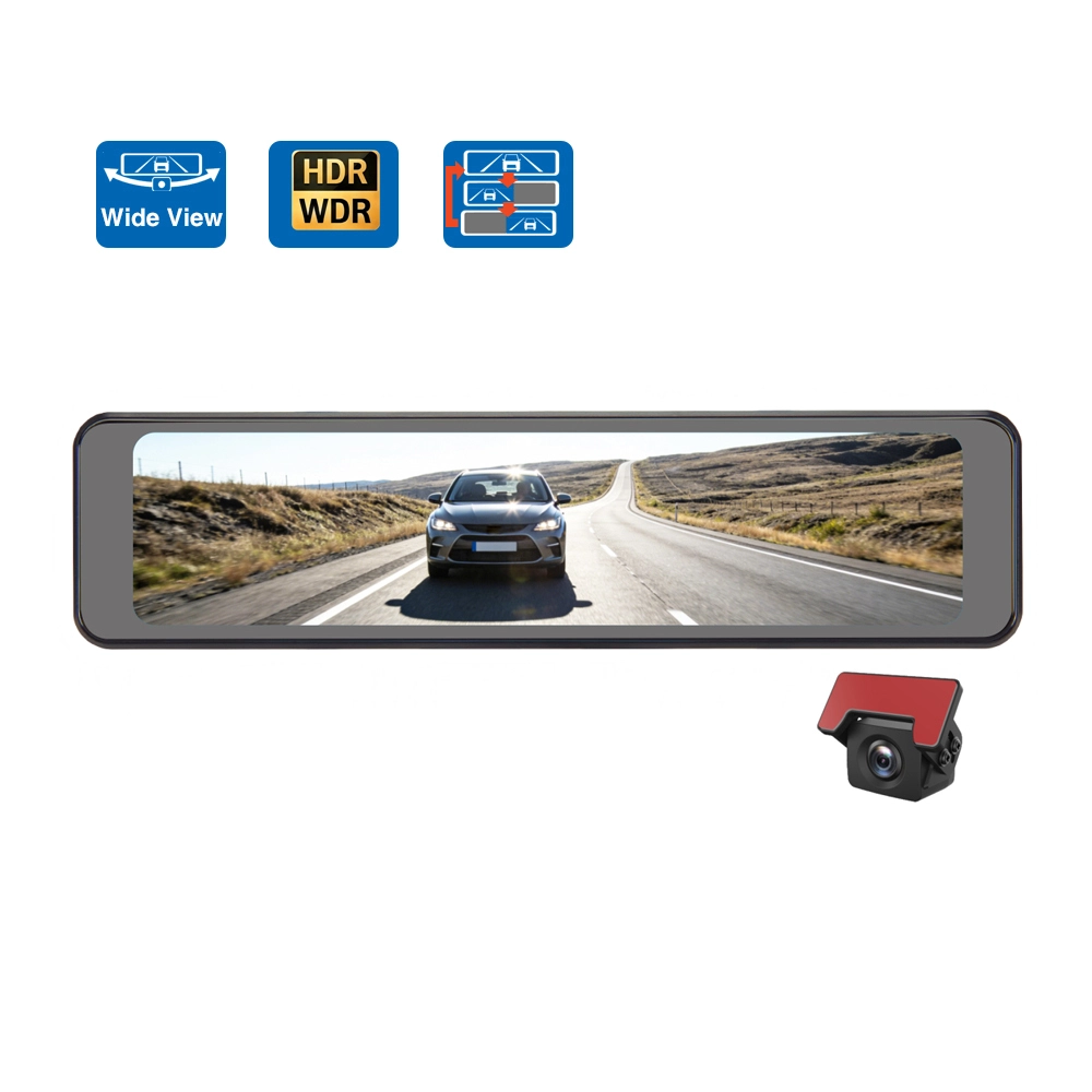 PJAUTO 11.26 inch 1080 P Full Screen Wide View Digital Mirror with WDR / HDR Starlight Night Vision 1