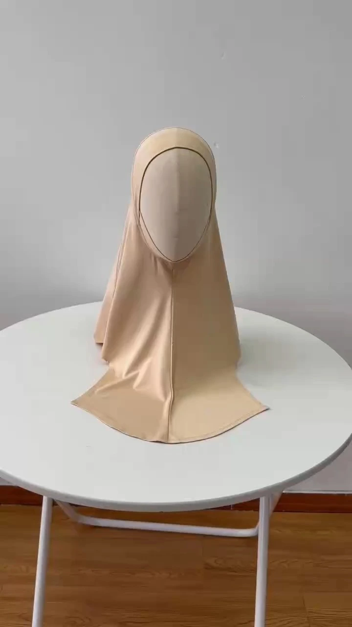 Custom Premium Jersey Instant Non-slip Sports Hijab with Chin Elastic Band Stretchy Breathable Undercap 1