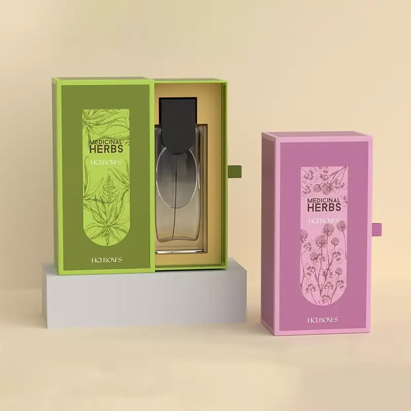 Luxury Custom Design Recyclable Rigid Square Sliding Car Fragrance Empty Drawer Parfum Gift Perfume Packaging Box 1