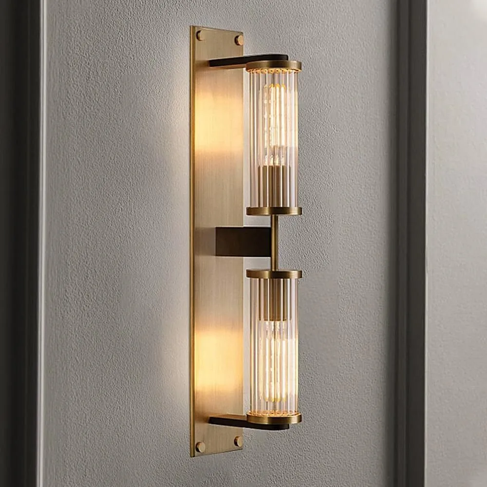 Postmodern Minimalist Dual Glass Tube LED Wall Light for Living Room Bedroom HTD-IWG400B18 1
