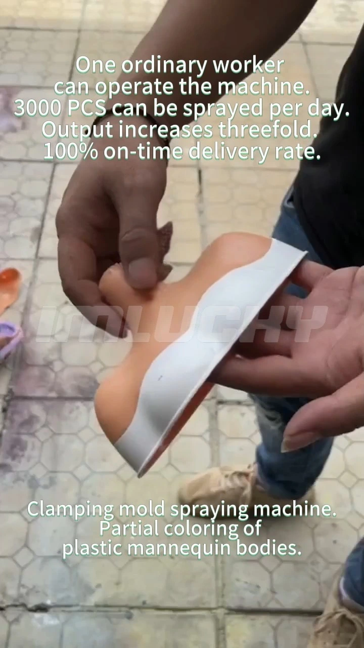 Máy phun sơn bề mặt thân ma-nơ-canh nhựa 1