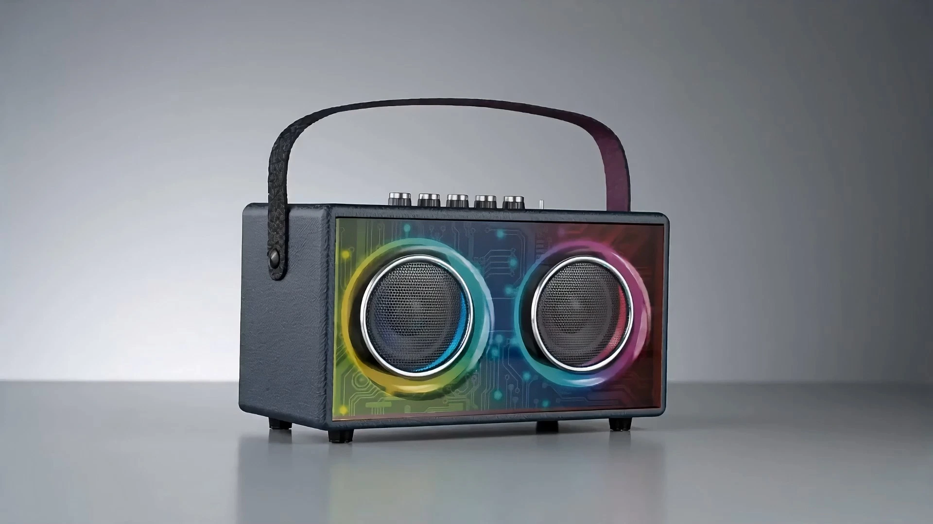 50W Portable Mini Bluetooth Karaoke Speaker with Dual 4 Speakers and Light | Deluxe AV AP-W174 1