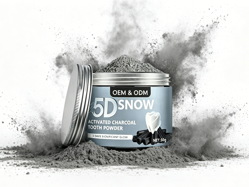 5D Activated Charcoal Teeth Whitening Powder 50g - Natural Bamboo Charcoal Tooth Powder, Deep Clean for Stains & Plaque, Removes Coffee, Tea & Tobacco Discoloration 1