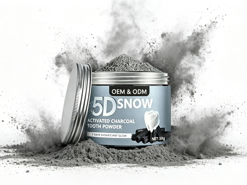 5D Activated Charcoal Teeth Whitening Powder 50g - Natural Bamboo Charcoal Tooth Powder, Deep Clean for Stains & Plaque, Removes Coffee, Tea & Tobacco Discoloration 1