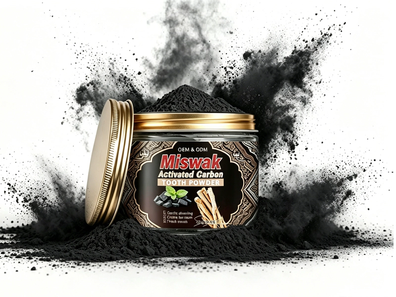 Miswak Activated Charcoal Tooth Powder 60g – Dual Action for Stain Removal & Gum Care 1