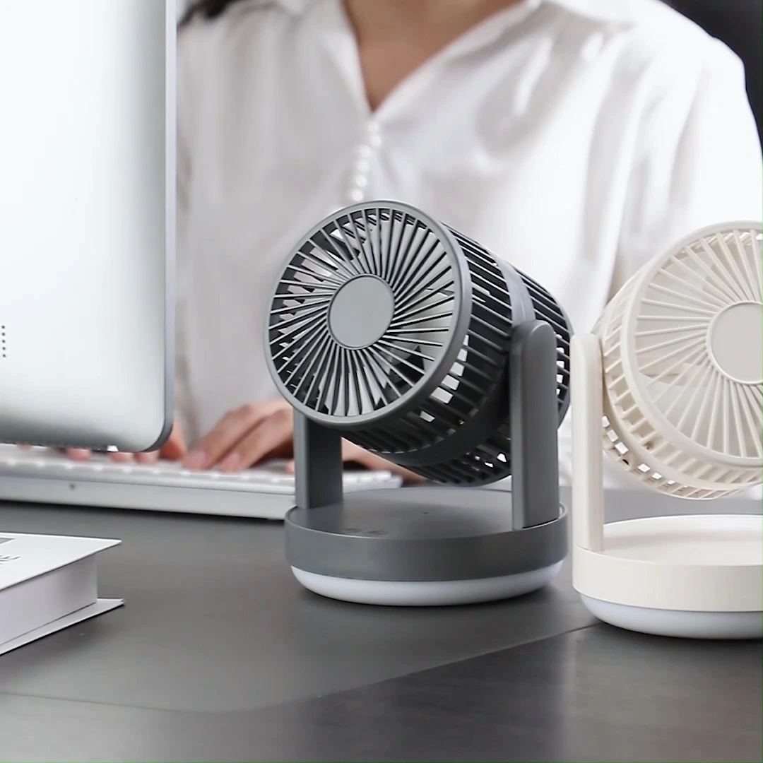 Shake your head Shuang Ye fan desktop mute bass home office circulating fan charging small fan 1