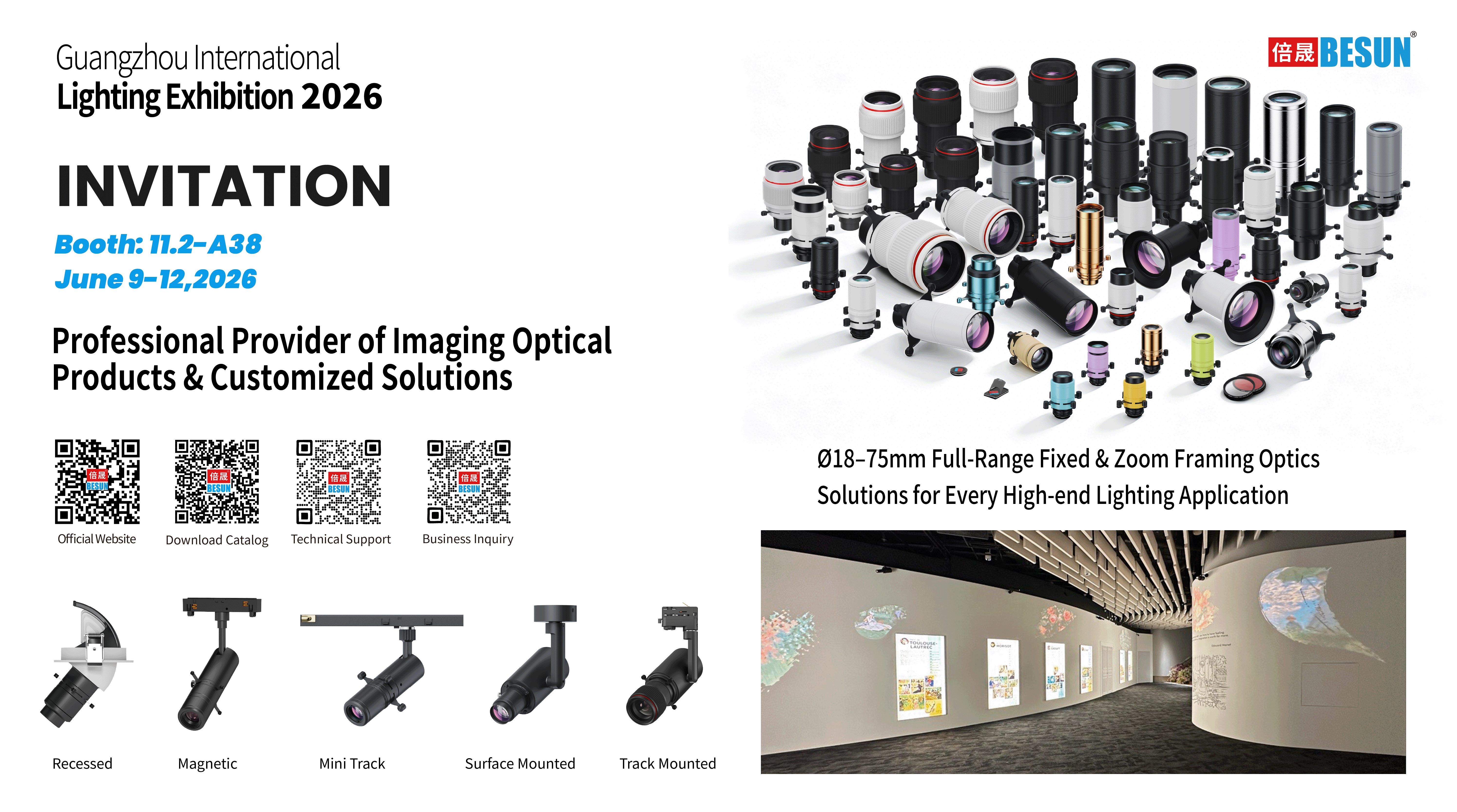 Invitation to Visit BESUN at GILE 2026 (Booth: 11.2-A38) | Full-Range Framing Optics Solutions 1