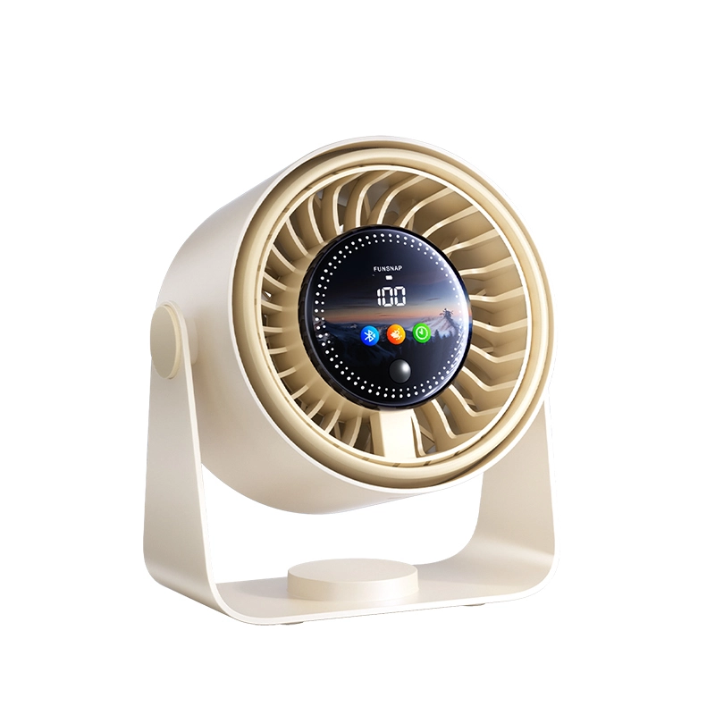 2026 new high-speed turbo small fan color screen usb charging fan portable home 1