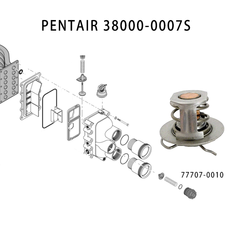 38000-0007S Thermal Regulator with Spring Clip for Pentair MasterTemp & Max-E-Therm Pool Heater 3