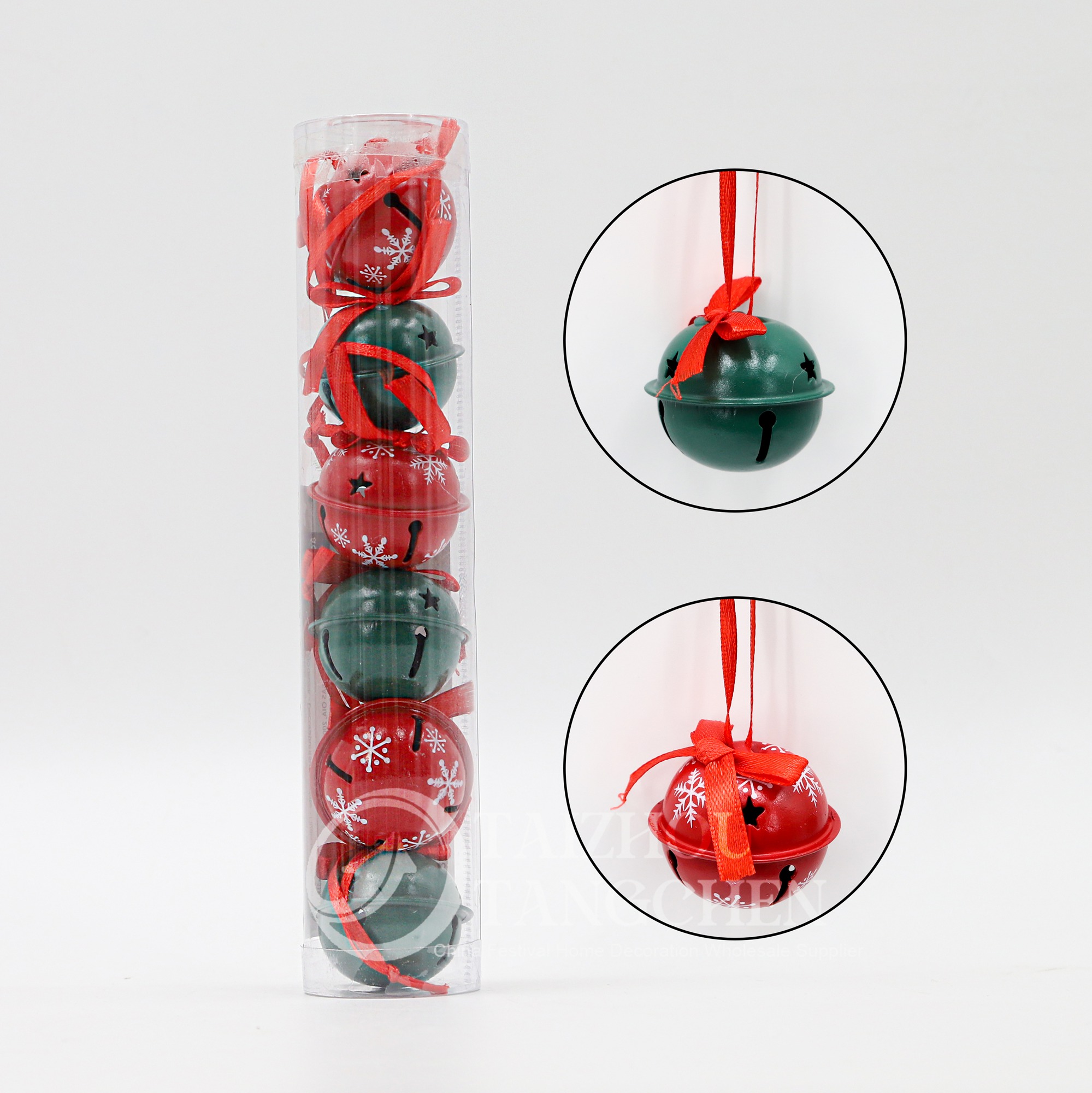 Hot Selling Shiny Metal Christmas Jingle Bells Vintage Hanging Ornaments for Christmas Tree Wreath Garland Home Holiday Party Decorations 5