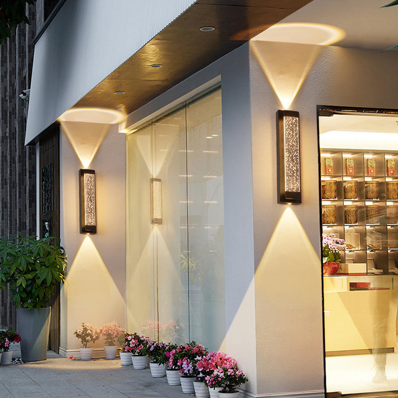 Wall Light Outdoor Wall Light with Crystal Decor, IP65 Waterproof Exterior Sconces LED Wall Lanterns, Multi-Size Wall Mounted Porch Lights 8W-20W 3000K Warm Light for Home, Villa, Garden HTD-EW4401 6