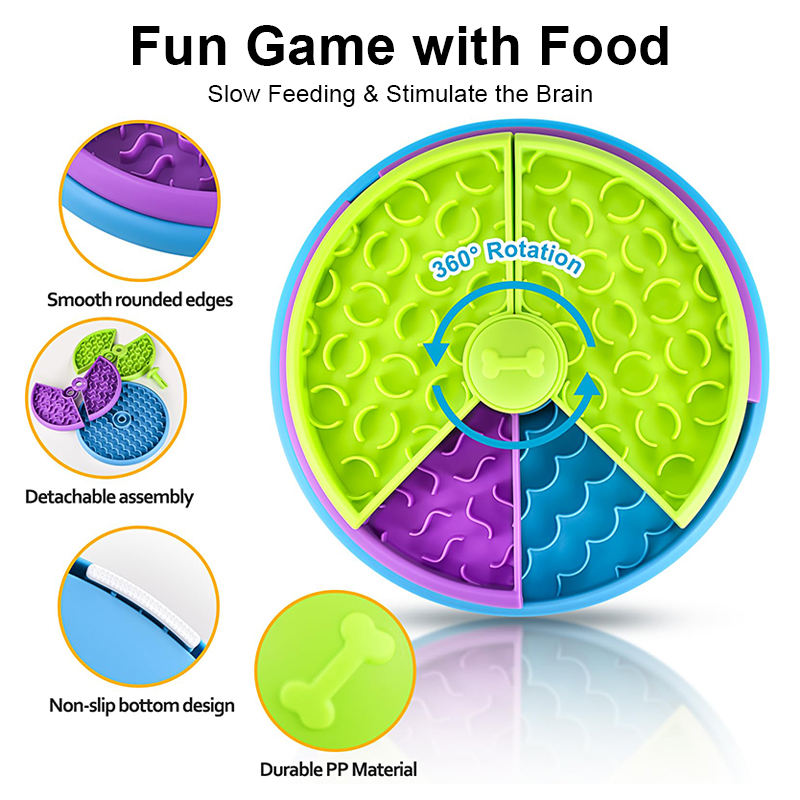 ROADREIGN - 3-laags draaiend puzzelspeelgoed voor huisdieren - Interactieve slow feeder voor mentale stimulatie en verrijking 2