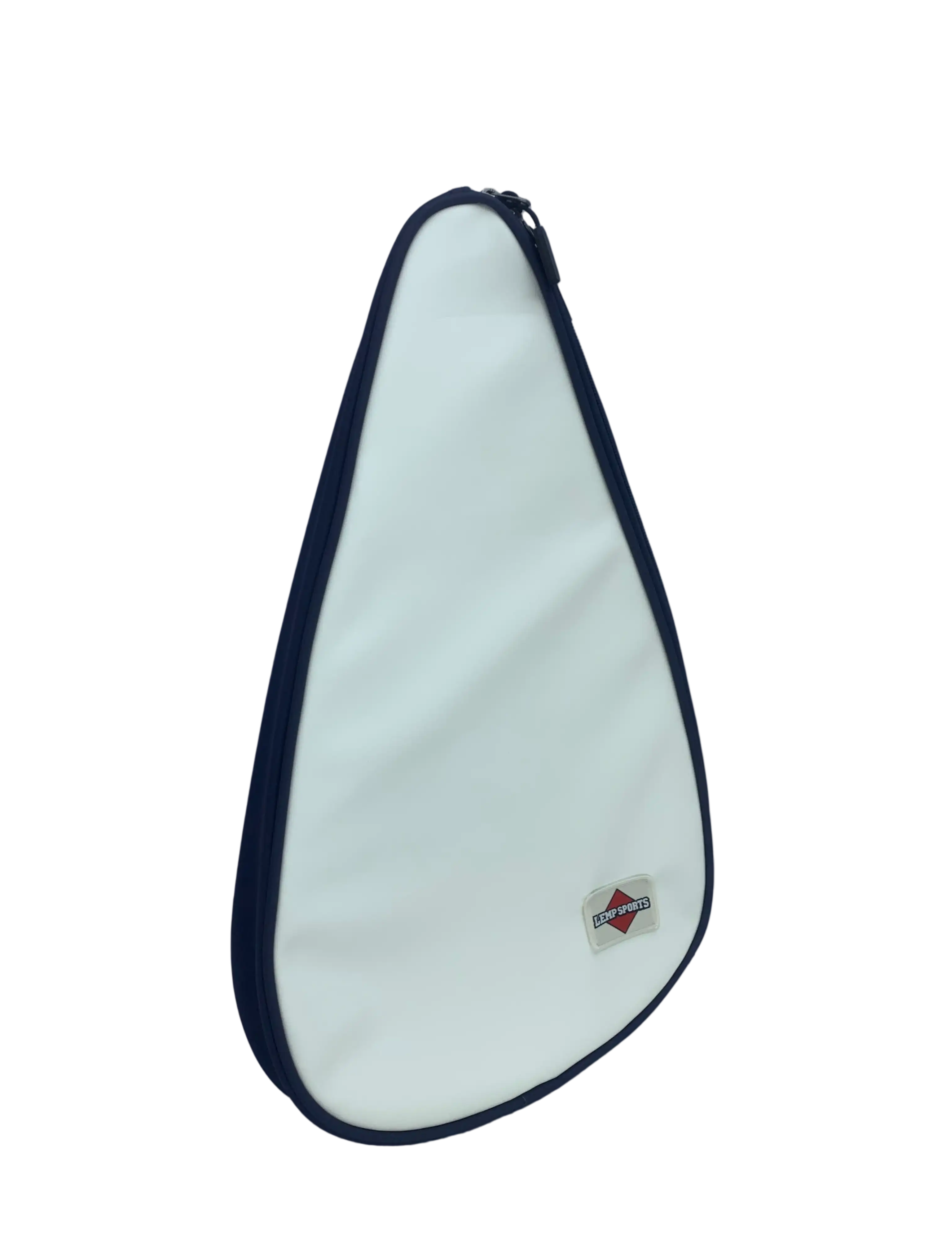 Perspectiva de tres cuartos derecha que resalta la forma curva y el suave acabado mate del bolso de pádel personalizado RLP2354