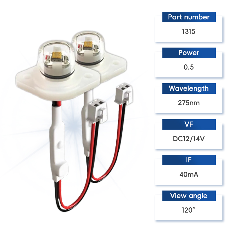 DC12V/DC24V Neueste OEM-LED-Module (40 mA, IP68 wasserdicht), UVC 275 nm, 6–10 mW, für die Luft- und Wasserreinigung zu Hause und im Büro, UV-emittierende Farbe 4