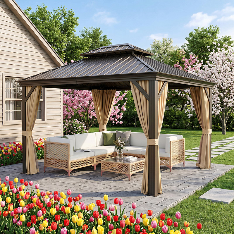 High-quality Nylon Fabric Gazebo Mosquito Net Tear-resistant and UV-resistant 3