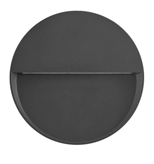 Applique murale extérieure moderne en demi-cercle, corps rond avec fente lumineuse horizontale, noir, blanc, gris, HTD-EW4113-1 2