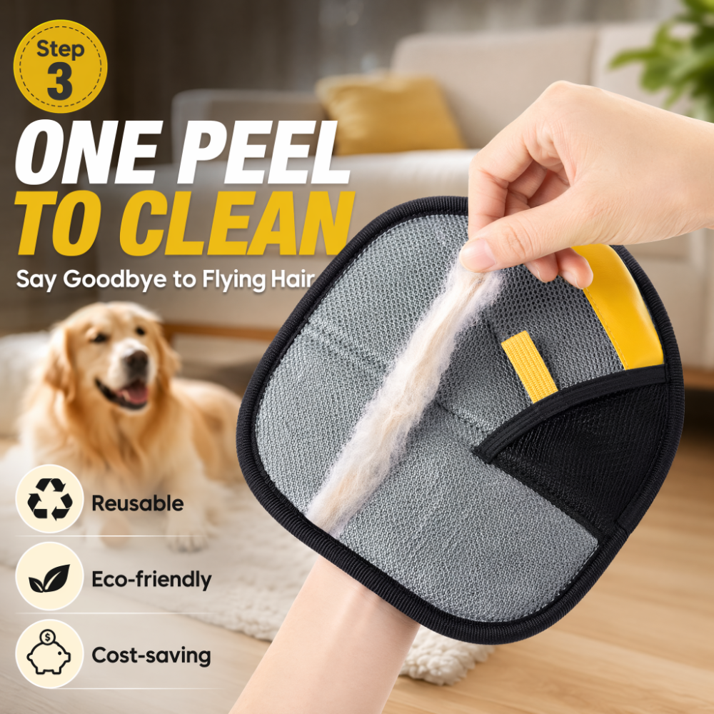 ROADREIGN - Gant de toilettage doux pour animaux - Massage apaisant et démêlage efficace pour une maison sans poils 2