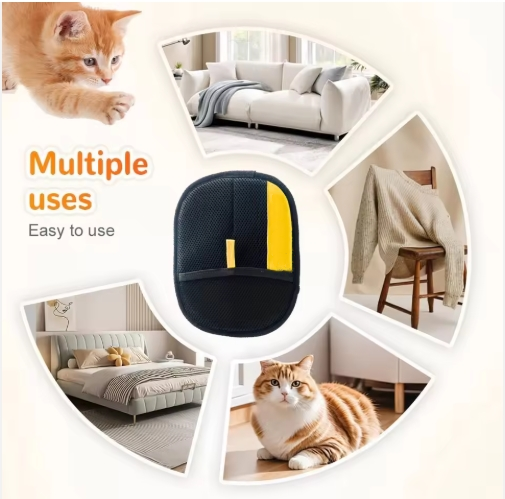 ROADREIGN - Gant de toilettage doux pour animaux - Massage apaisant et démêlage efficace pour une maison sans poils 6