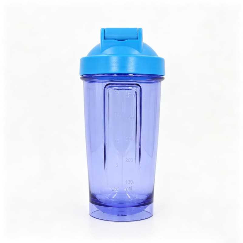 Novo design de coqueteleira de proteína de 500ml em plástico com esfera misturadora de aço inoxidável para misturar proteína em pó em atividades esportivas e fitness. 14