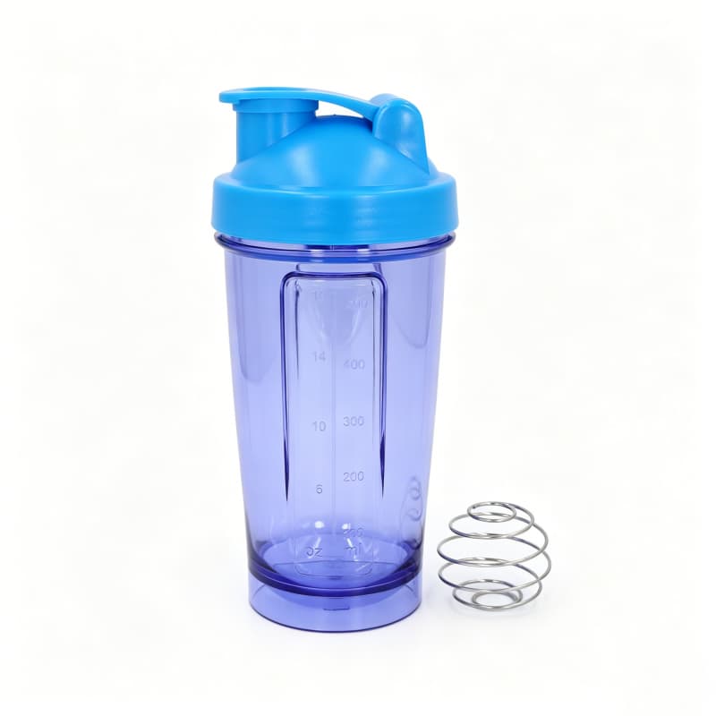 Novo design de coqueteleira de proteína de 500ml em plástico com esfera misturadora de aço inoxidável para misturar proteína em pó em atividades esportivas e fitness. 13