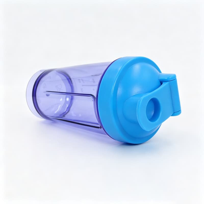 Novo design de coqueteleira de proteína de 500ml em plástico com esfera misturadora de aço inoxidável para misturar proteína em pó em atividades esportivas e fitness. 16