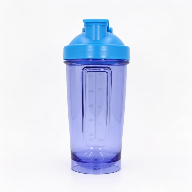 Novo design de coqueteleira de proteína de 500ml em plástico com esfera misturadora de aço inoxidável para misturar proteína em pó em atividades esportivas e fitness. 11